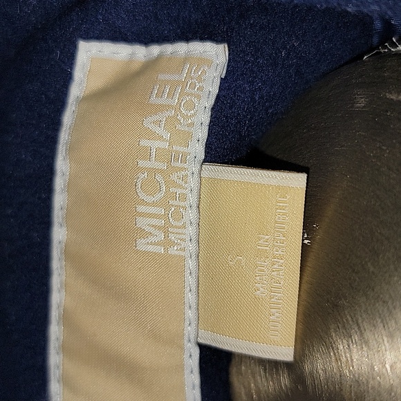 Michael Kors Double Breasted Women's Blue Pea Coat Size Small - Picture 12 of 12